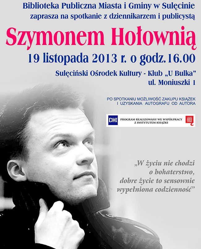Szymon Hołownia w Sulęcinie – ZAPRASZAMY
