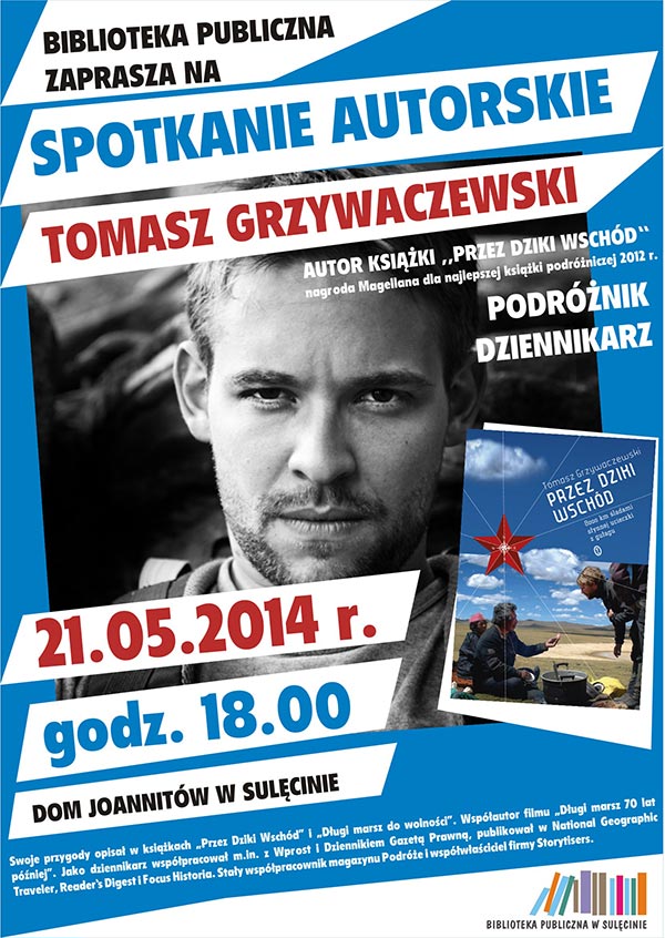 Zapraszamy na spotkanie z Tomaszem Grzywaczewskim