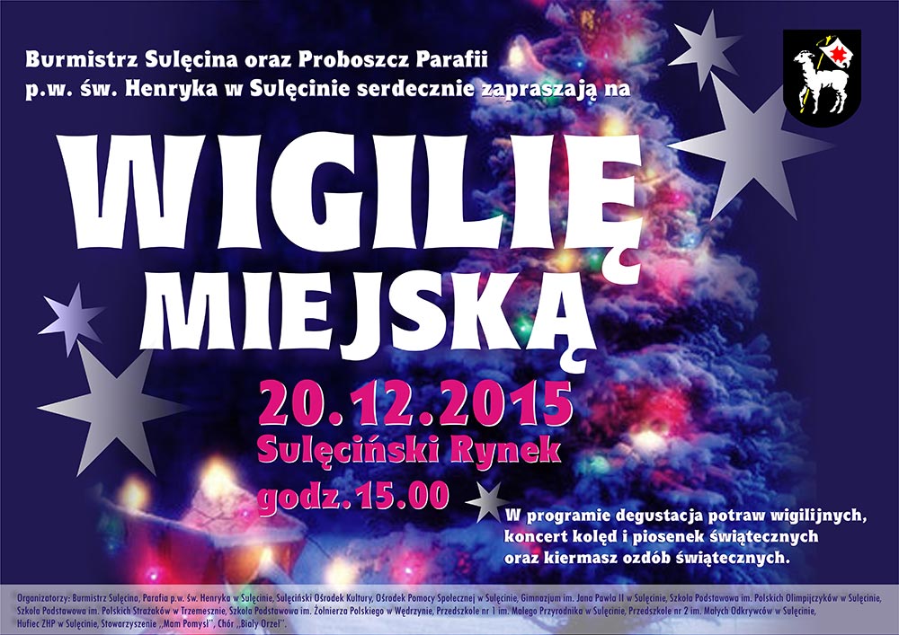 Wigilia Miejska 2015 w Sulęcinie