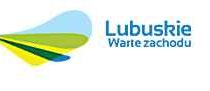 Logo województwa lubuskiego i slogan "Lubuskie warte zachodu".