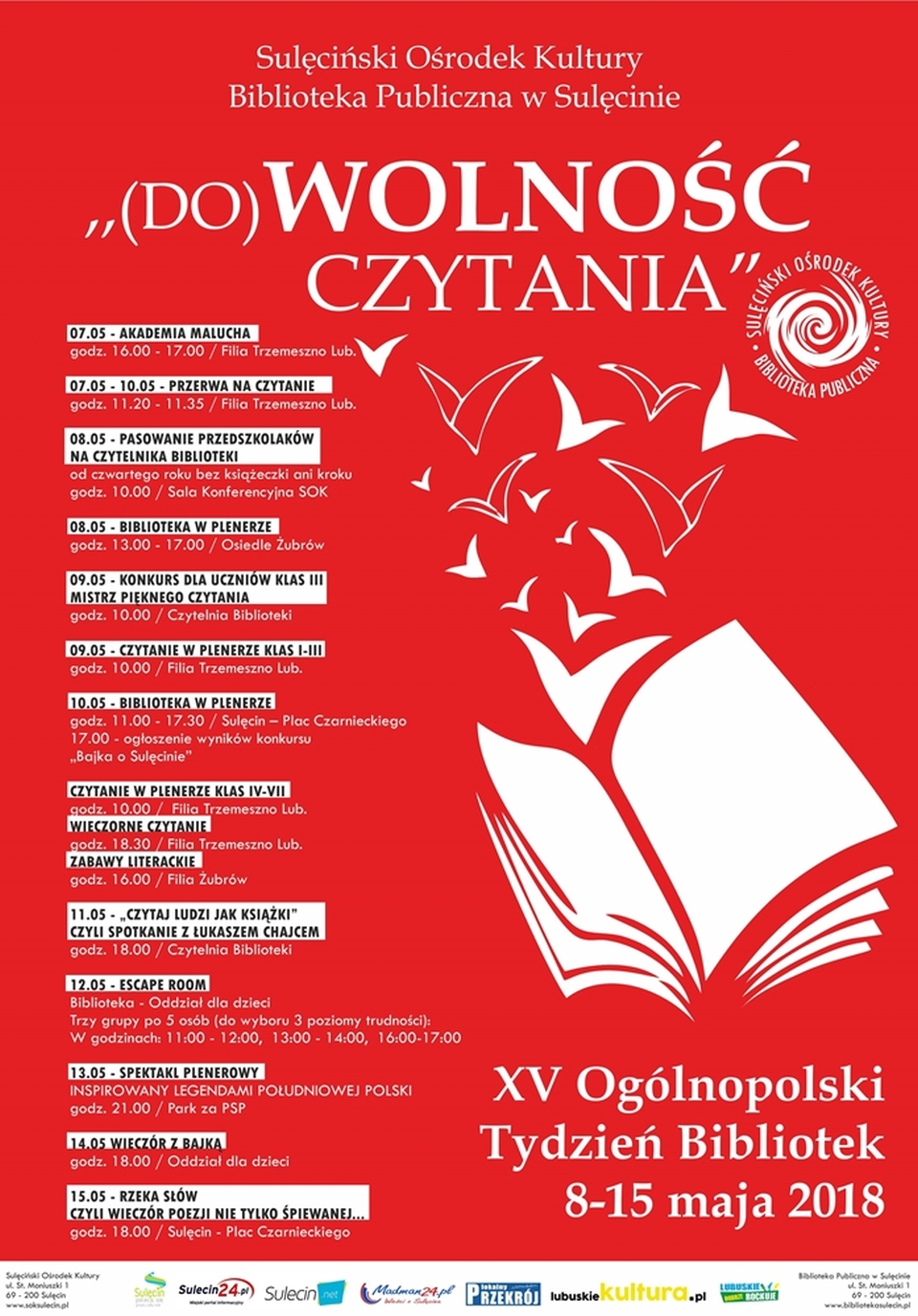 Biblioteka Publiczna w Sulęcinie zaprasza na tegoroczną edycję Tygodnia Bibliotek
