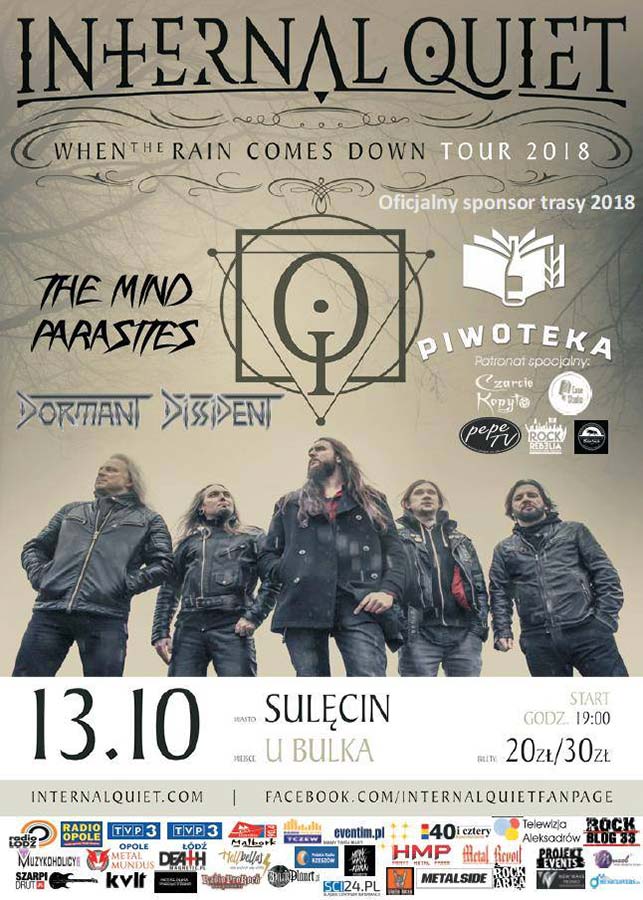 Internal Quiet + Dormant Dissident + The Mind Parasites 13.10.2018