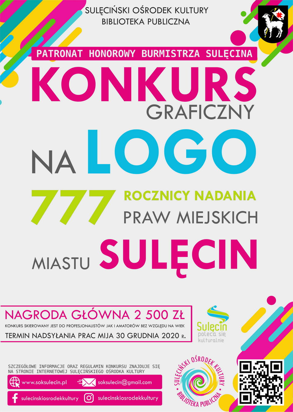 Konkurs na logo obchodów 777 rocznicy nadania praw miejskich.