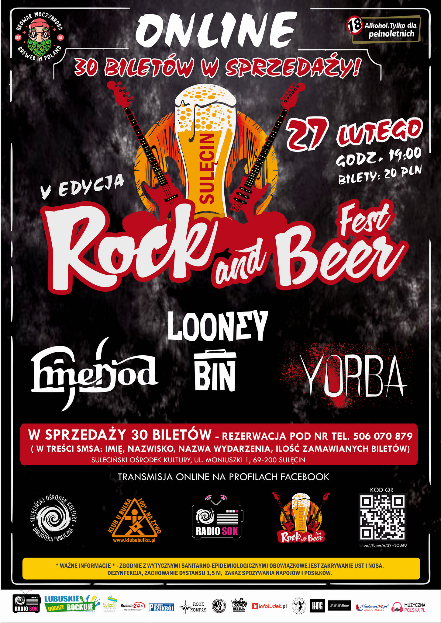 Jubileuszowa – V edycja Rock & Beer 2021:  3 zespoły zagrają w Sulęcinie!