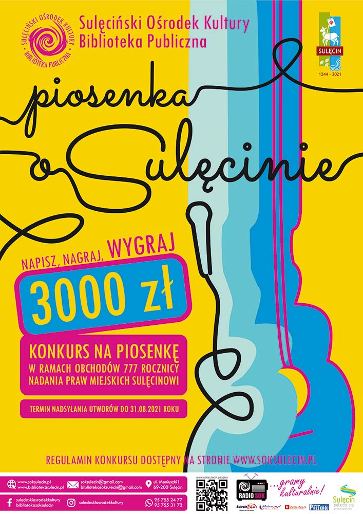 3 tysiące zł do wygrania – wystarczy napisać piosenkę o Sulęcinie