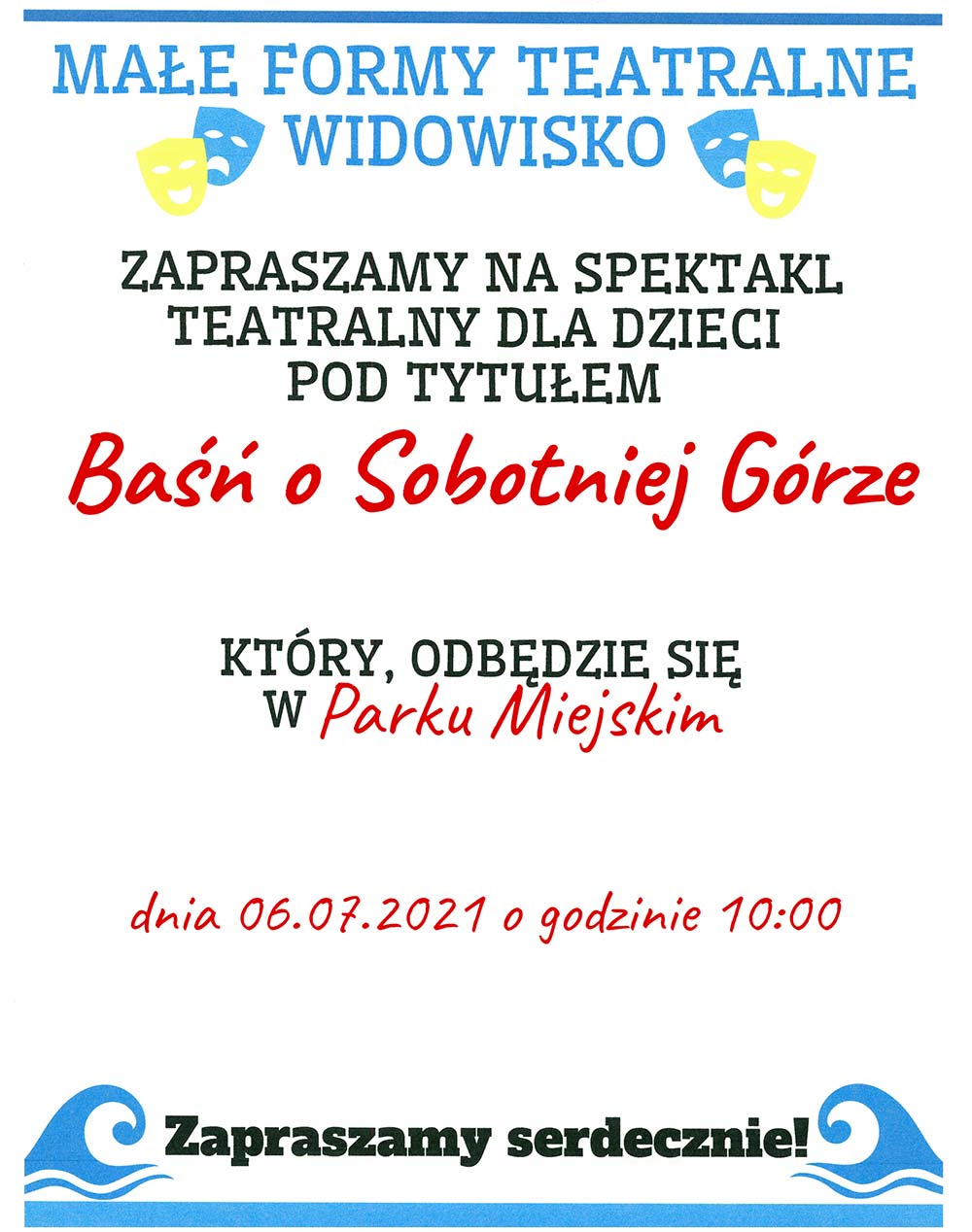 „Baśń o Sobotniej Górze” na żywo w Parku Miejskim!