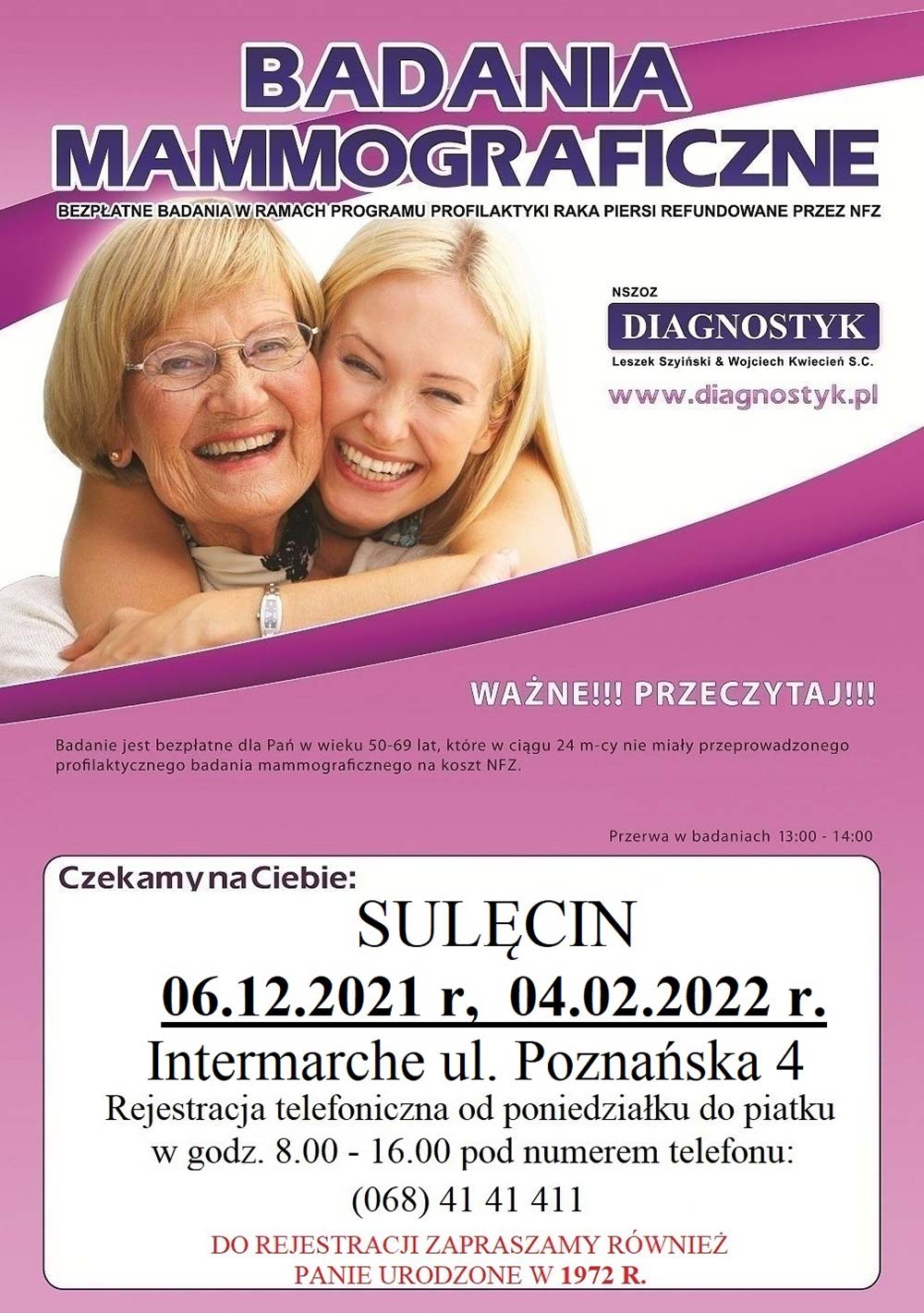 Badania mammograficzne w Sulęcinie