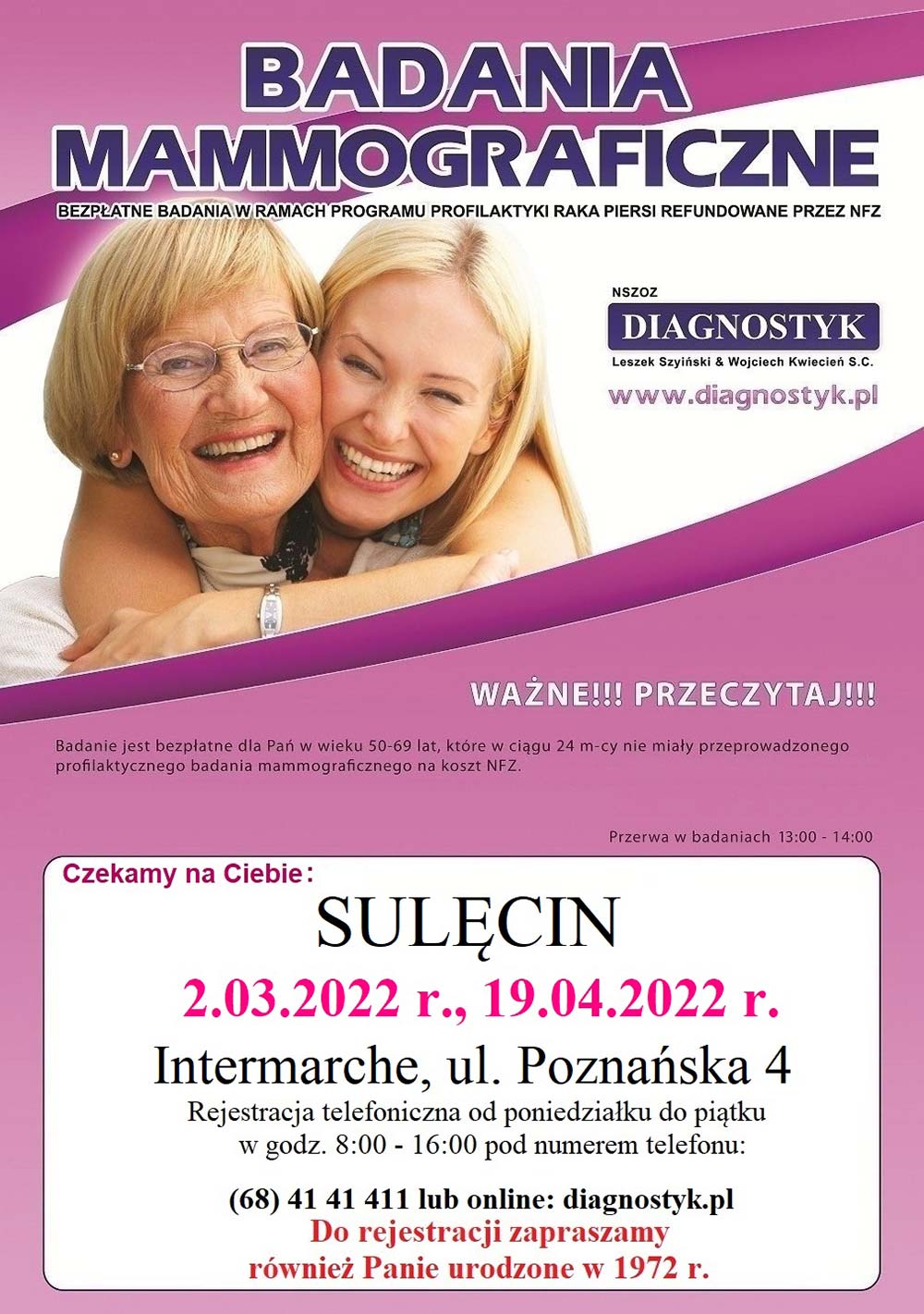 Badania mammograficzne w Sulęcinie