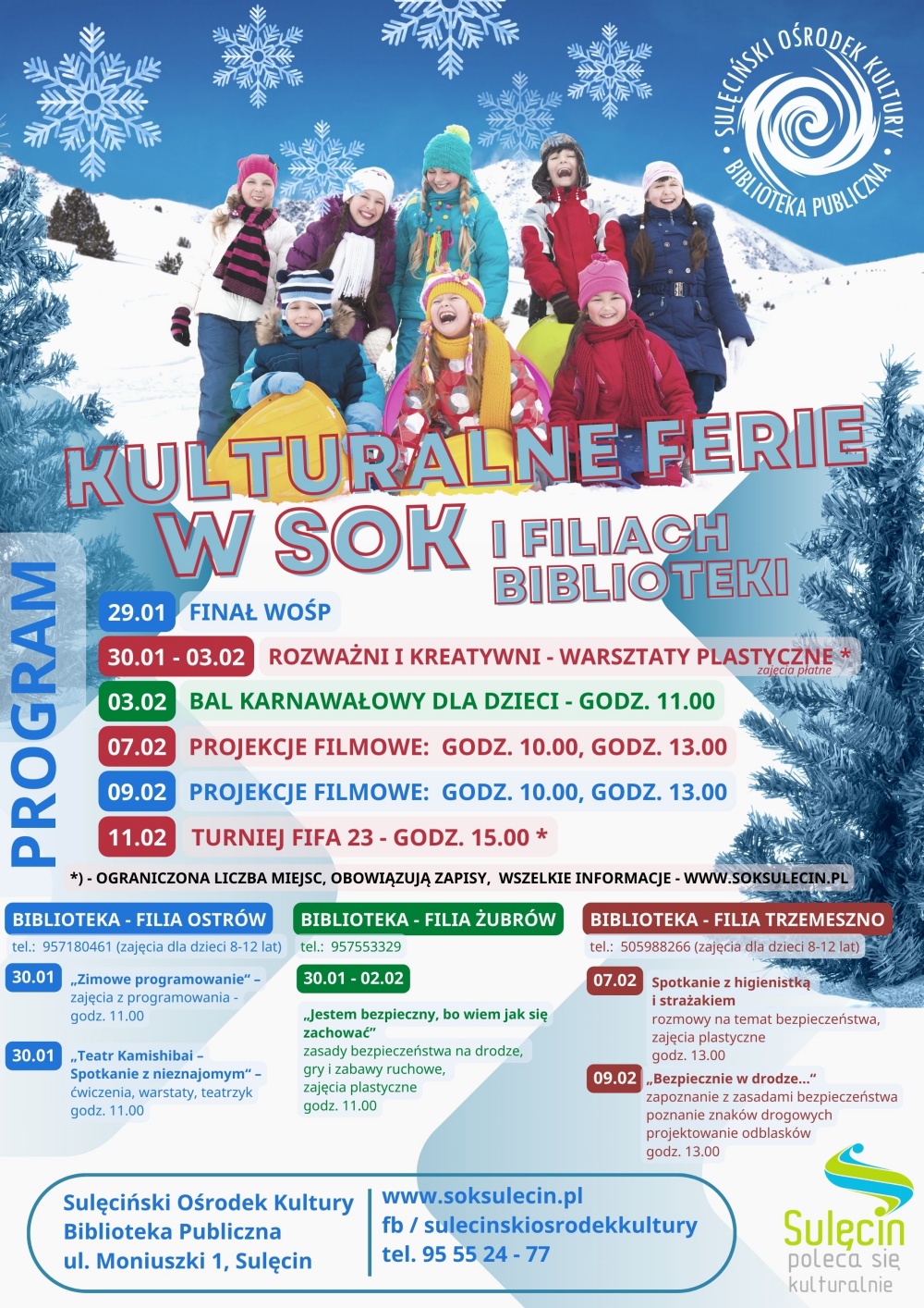 SOK i Biblioteka zapraszają na ferie!
