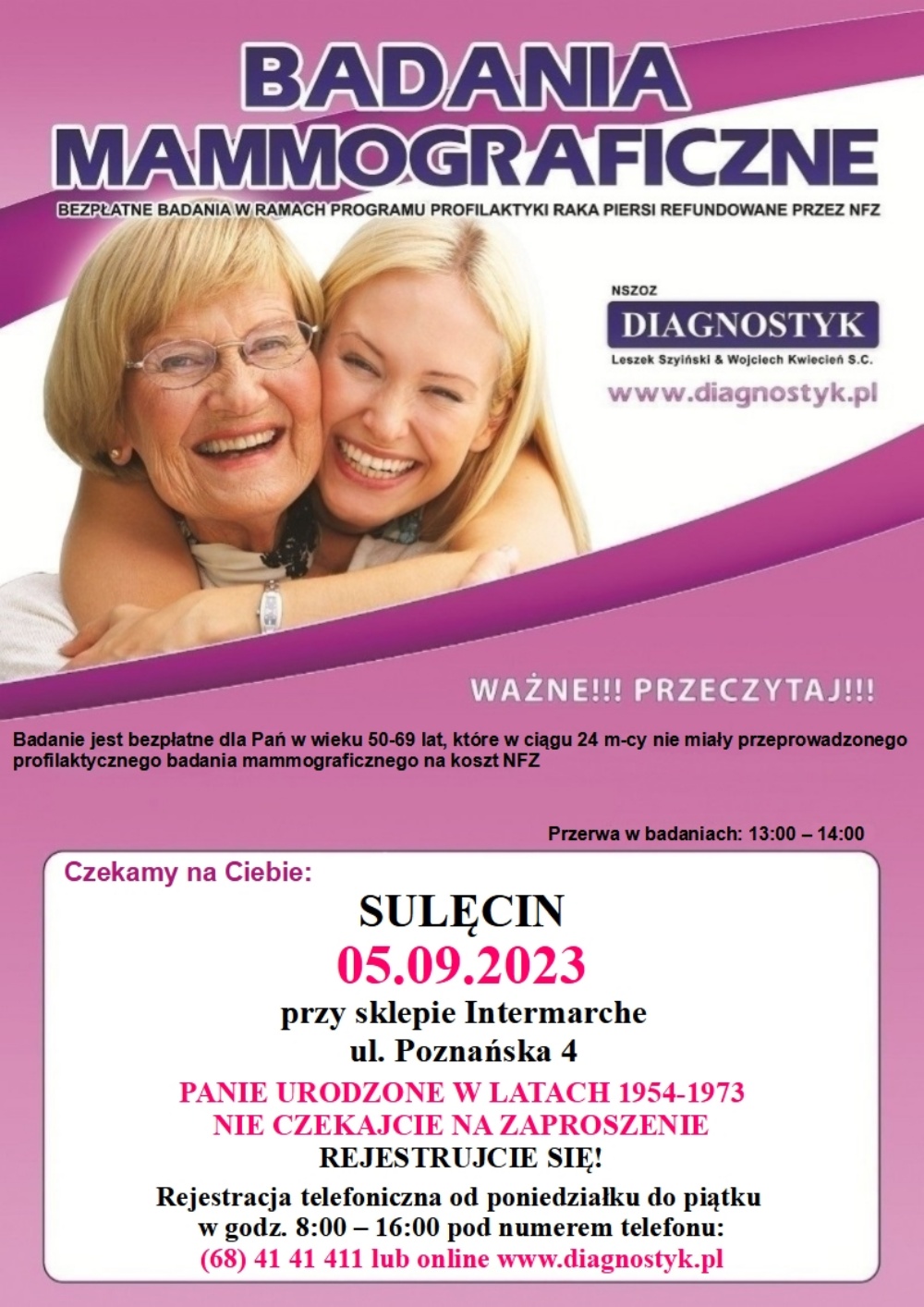 Bezpłatny mammograf w Sulęcinie