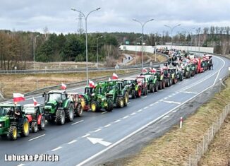 Protest rolników w województwie lubuskim