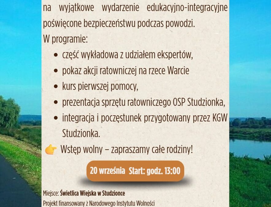 „Bezpieczni podczas powodzi” – wydarzenie OSP Studzionka