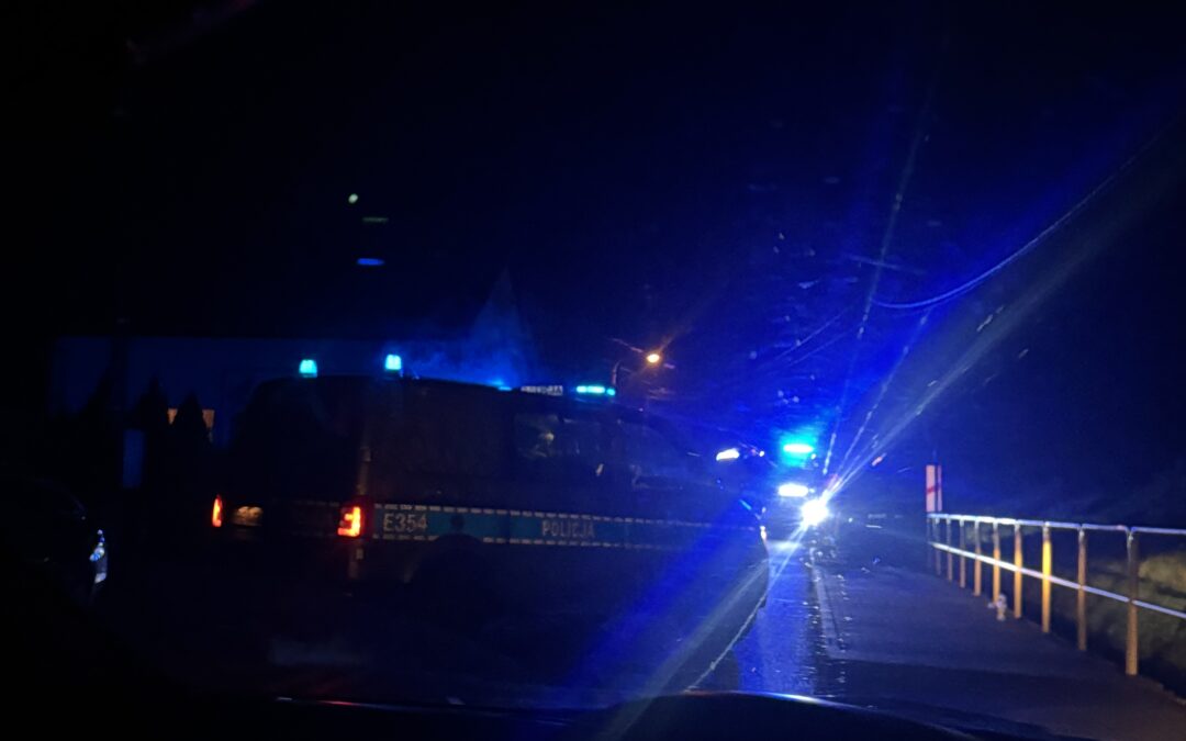 Kolizja AUDI i BMW w Długoszynie. Droga była czasowo zamknięta